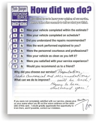 Comment card