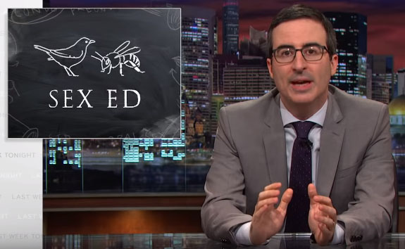 John Oliver is always top-notch, but his piece on Sex Ed is one of his best. Don’t miss the teacher explaining how to use a condom in Mississippi, where condom demonstrations are explicitly forbidden in class! 